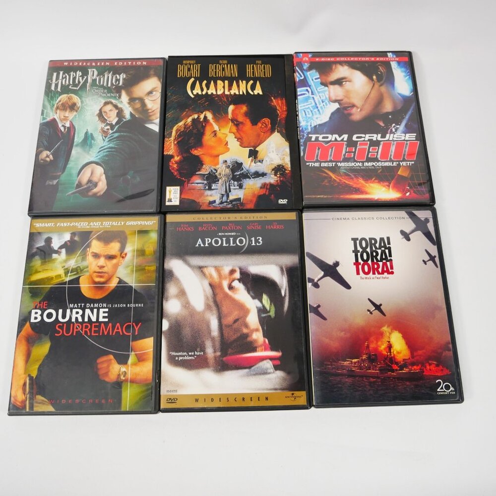 Action Adventure DVD Lot of 6 Movies for Date/Movie Night Great Movies TESTED